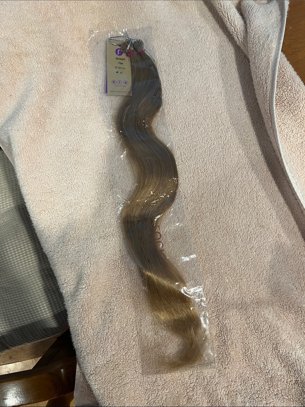 Neutral Light Brown Wavy Clip-In Hair Extension by (Unknown)